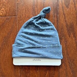 Solly Baby Patterned Blue Knotted Hat